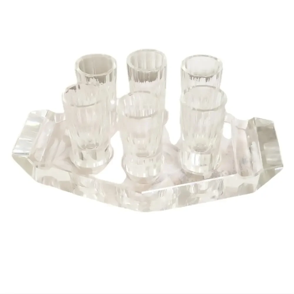 Vodka Liquor Service Set Shot Glasses Holder 6 Vodka Shots Glasses gift